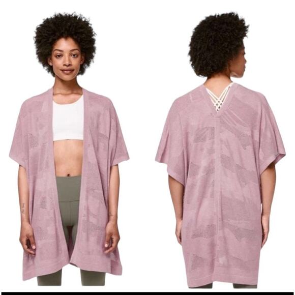 Lululemon Find Your Light Wrap OS Dusty Rose Pink Cotton Silk Blend - Picture 1 of 5